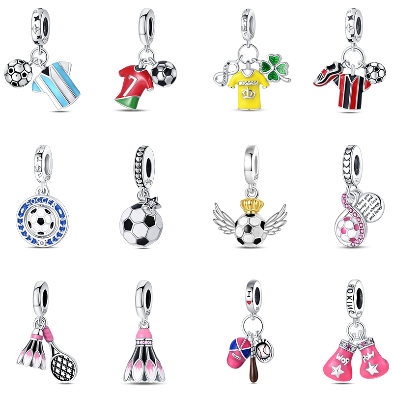 Badminton Emoji - Fashion 925 Silver Football Jersey Badminton