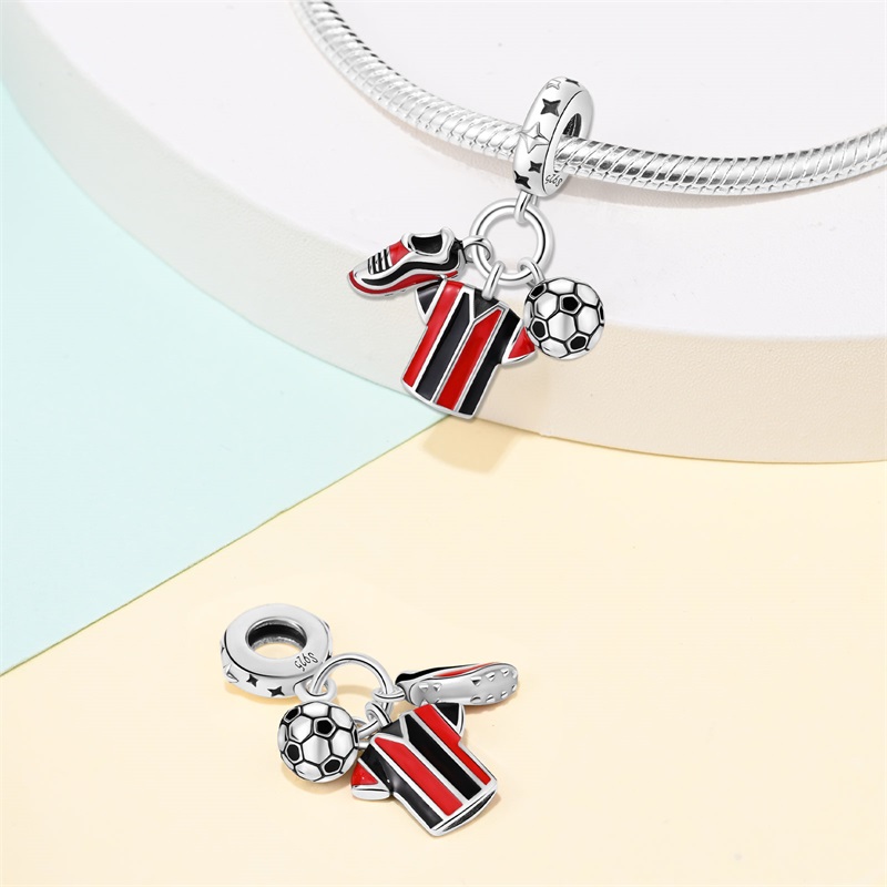 Fashion 925 Silver Football Je - Badminton Emoji review and price